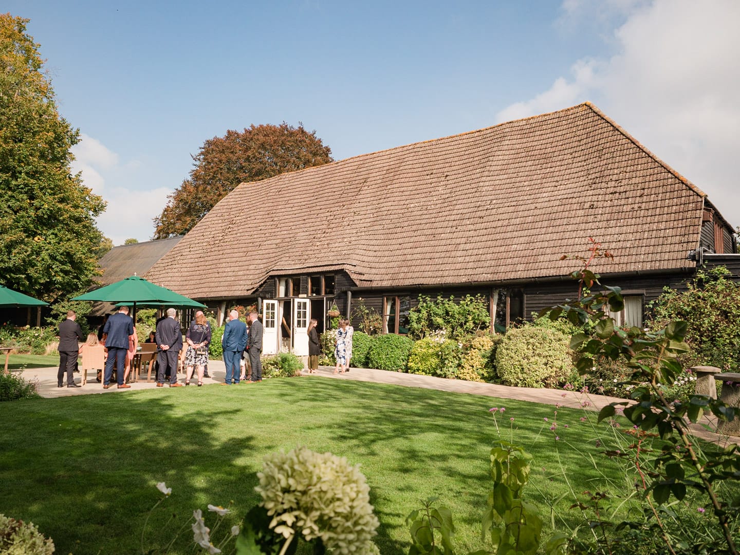 Outside Clock Barn wedding venue