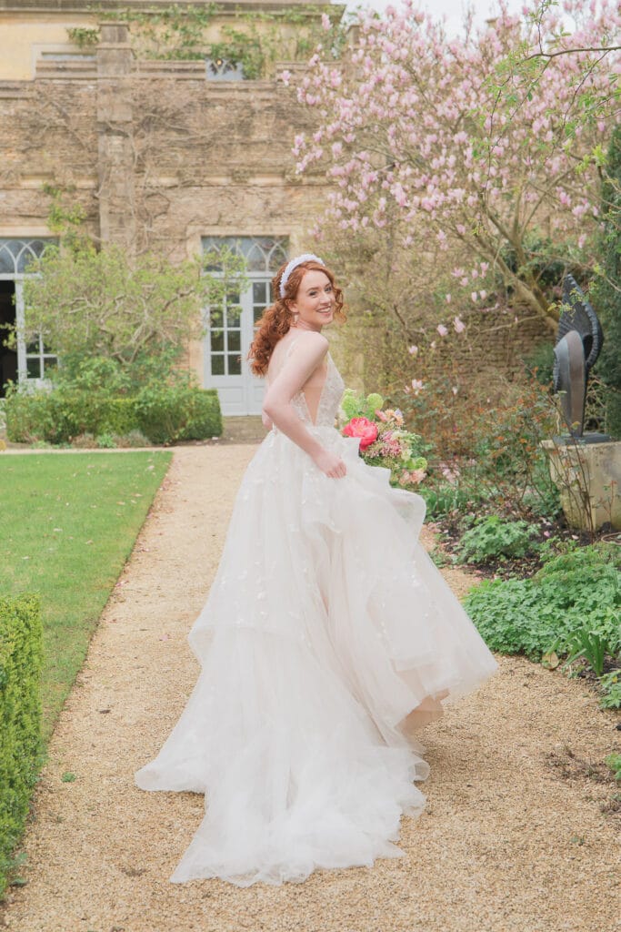 Beautiful redhead bride at Euridge Manor